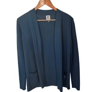 Anne Klein Malibu Open Front Cardigan - Teal